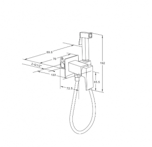 Смеситель встраиваемый Roxen Caspia 50096000-CH с гигиеническим душем хром