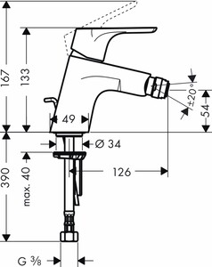 Смеситель для биде Hansgrohe Focus E2 (31920000)
