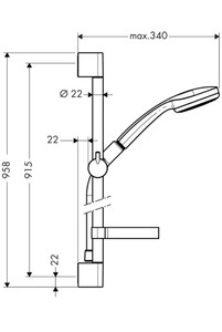 Душевой гарнитур Hansgrohe Croma 100 (27724000)