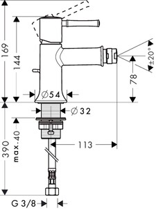 Смеситель для биде Hansgrohe Talis Classic (14120000)