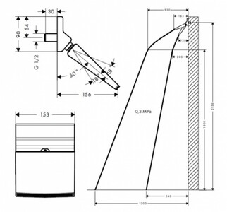 Верхний душ Hansgrohe Raindance Rainfall 150 (26442000)