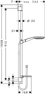Душевой гарнитур Hansgrohe Raindance Select E 150 3jet (27857400)
