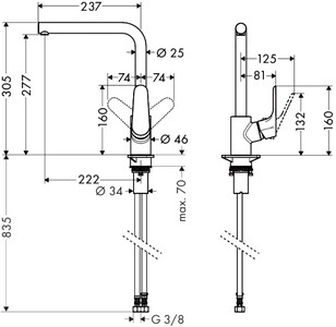 Смеситель для кухни Hansgrohe Focus (31817000)