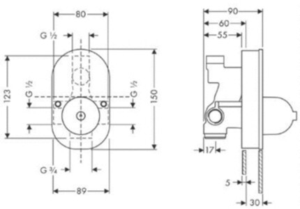 Смеситель скрытого монтажа Hansgrohe Focus E (31741180)