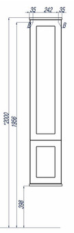 Шкаф-пенал Акватон Шкаф-колонна Леон дуб белый (1A186503LBPS0)