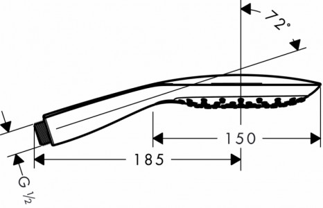 Душевая лейка Hansgrohe PuraVida 150 (28557400)