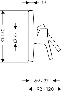 Смеситель скрытого монтажа Hansgrohe Talis S (72606000)
