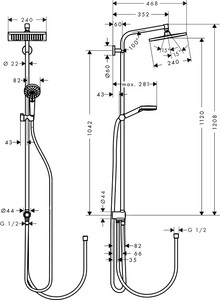 Душевой гарнитур Hansgrohe Crometta E240 1jet (27289000)
