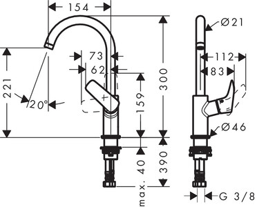 Смеситель для кухни Hansgrohe Logis (71130000)