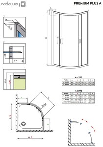 Душевая кабина Radaway Premium Plus A (90x90x170) fabric (30401-01-06N)