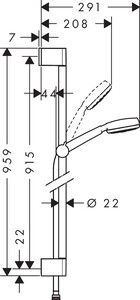 Душевой гарнитур Hansgrohe Crometta 100 (26658400)