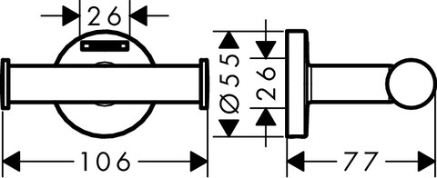Крючок для полотенец двойной Hansgrohe Logis 41725000