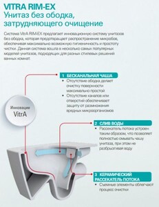 Унитаз-компакт безободковый Vitra Sento (9830B003-7204) с пневмокрышкой