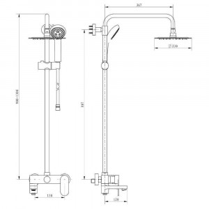 Душевая система Hansberge H5033W Белый