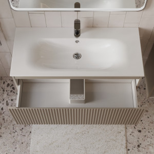 Тумба с раковиной подвесная 100см Terminus Sicilia SIC101001200501O капучино