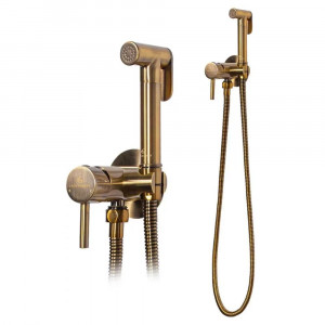 Гигиенический душ со смесителем встраиваемый Grocenberg GB001BR бронза