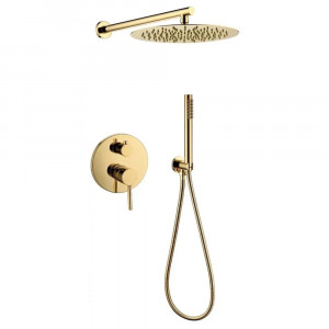 Душевая система встраиваемая без излива Grocenberg GB5099GO-3 золото