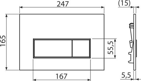 Инсталляция для унитаза AlcaPlast AM101/1120 с кнопкой M571