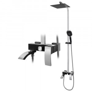 Душевая система Hansberge H5077BC черный/хром