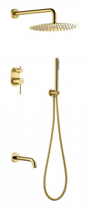 Душевая система скрытого монтажа с изливом Boheme Uno Gold 464-2-G