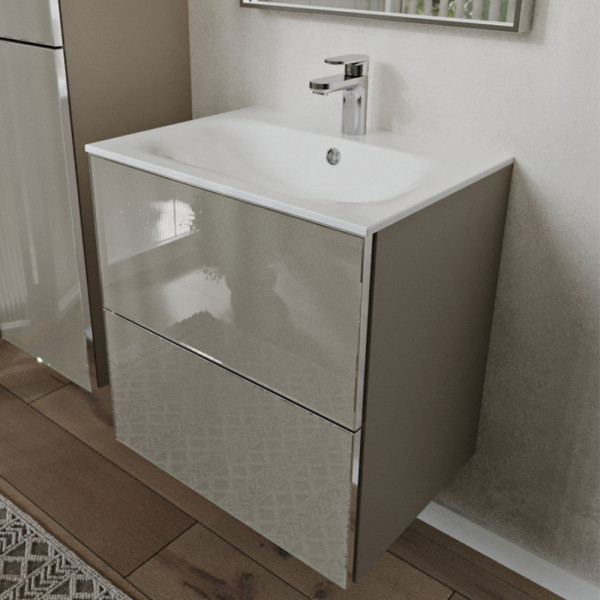 Тумба с раковиной подвесная 60см Terminus Vega VEG10602200501OSL капучино