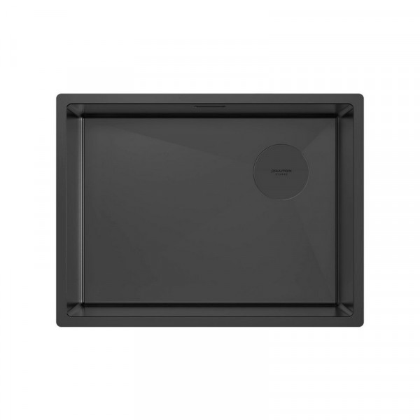 Кухонная мойка Paulmark NEXT-SKEW 58 UNI PM885844-MBN матовый черный 58х44 см