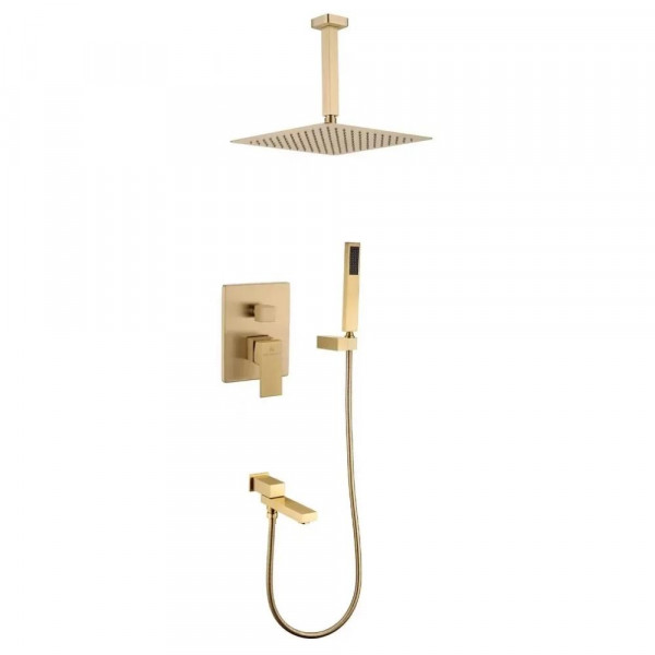 Душевая система встраиваемая Grocenberg GB5089MG-2 матовое золото