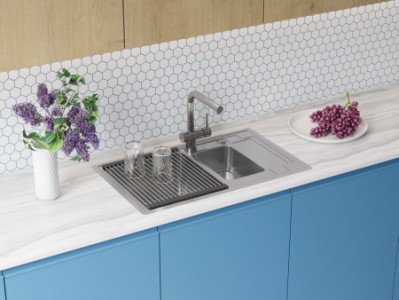 Кухонная мойка Omoikiri Mizu 78-2-IN нержавеющая сталь 78х48