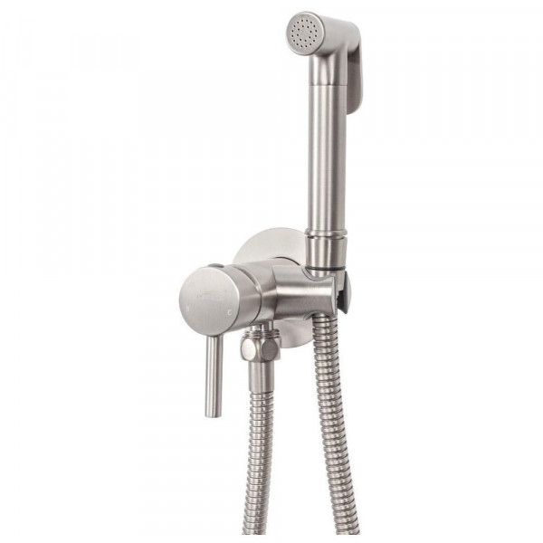 Гигиенический душ со смесителем встраиваемый Hansberge H3099NK никель