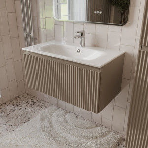 Тумба с раковиной подвесная 80см Terminus Sicilia SIC10801200501O капучино