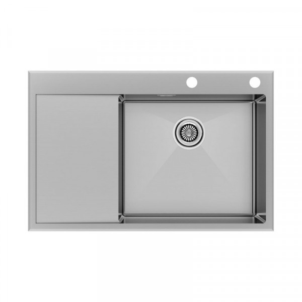 Кухонная мойка Paulmark KRONER-EDGE 78F PM777851-BSR брашированная нержавеющая сталь правая 78х51 см