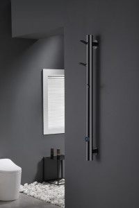 Полотенцесушитель электрический Boheme OAK SHINE GUN METAL 201x139x1500 мм (724-SGM)