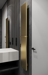 Полотенцесушитель электрический Boheme MATT GOLD 250x87x1500 мм (725-MG)