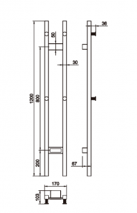 Полотенцесушитель электрический 1200 квадратный Boheme MATT GOLD 728-MG