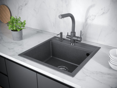 Дозатор для жидкого мыла Paulmark DECUS D004-DG графит