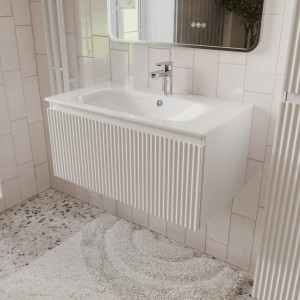 Тумба с раковиной подвесная 80см Terminus Sicilia SIC10801900301O белый