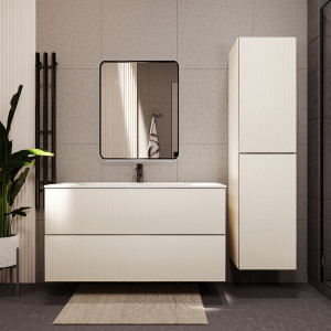 Тумба с раковиной подвесная 120см Terminus Euromix EUR101202900101OSL айвори