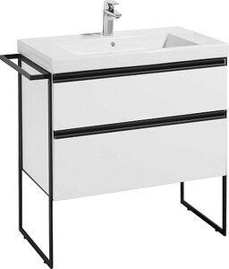 Опора для мебели Roca Domi 816831485 с полотенцедержателем, черный матовый