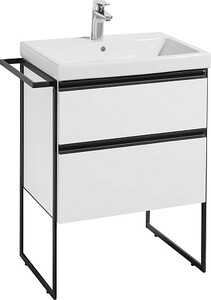 Опора для мебели Roca Domi 816831485 с полотенцедержателем, черный матовый