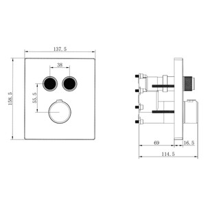 Душевая система Vincea Inspire VSFW-3I21MT2RMB скрытого монтажа черный матовый