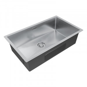 Кухонная мойка Paulmark ALLER 74 UNI PM807444-BS брашированная нержавеющая сталь 74х44 см