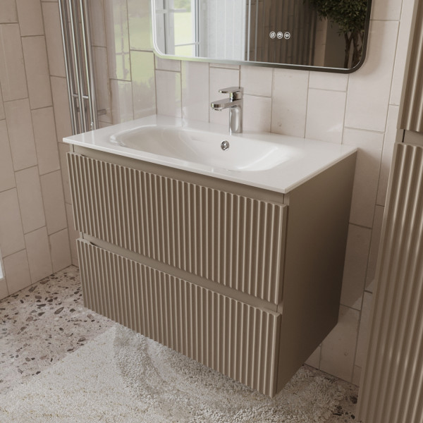 Тумба с раковиной подвесная 80см Terminus Sicilia SIC10802200501O капучино