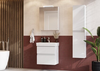 Зеркальный шкафчик Roca Oleta 60 R, белый глянец, 857646806