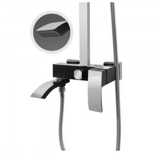 Душевая система Hansberge H5077BC черный/хром