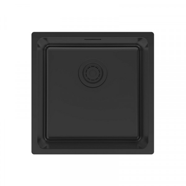 Кухонная мойка Paulmark YUNI 44 UNI YU44-MBN матовый черный 44х44см