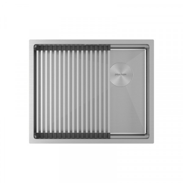 Кухонная мойка Paulmark NEXT-PRO 54 UNI PM705445-BS брашированная нержавеющая сталь 54х45 см