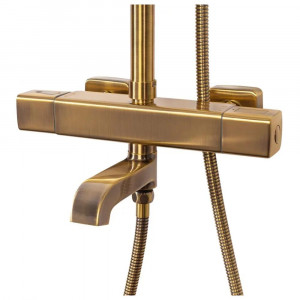 Душевая система с термостатом Hansberge H5085BR бронза