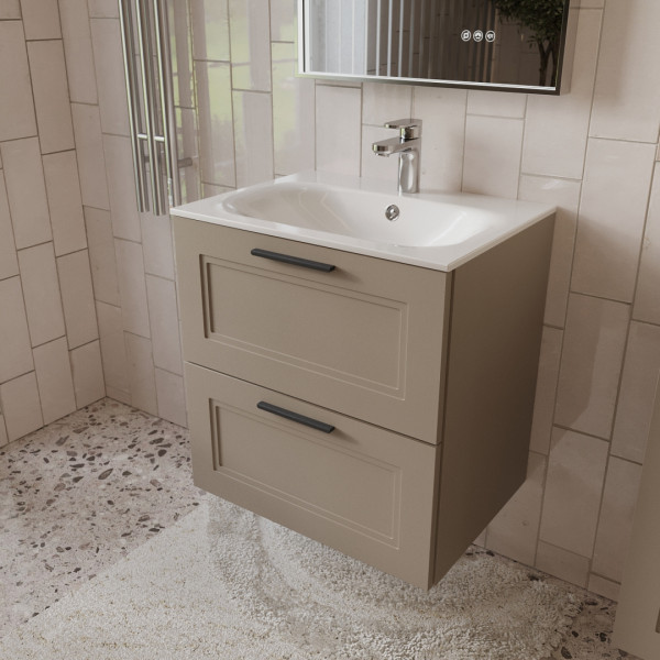 Тумба с раковиной подвесная 60см Terminus Classik CLA10602200501O капучино