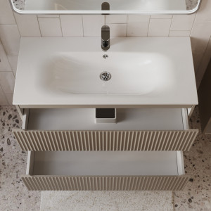 Тумба с раковиной подвесная 100см Terminus Sicilia SIC101002200501O капучино