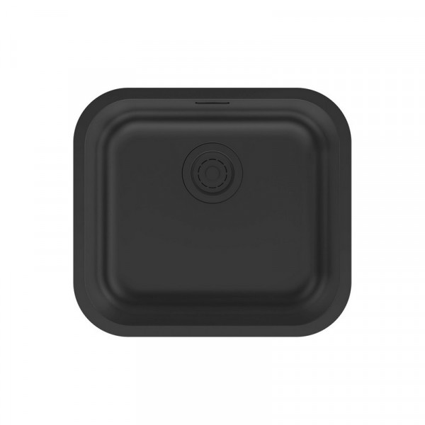 Кухонная мойка Paulmark VELLO 48 UNI VE48-MBN матовый черный NANO-PVD 48х44 см